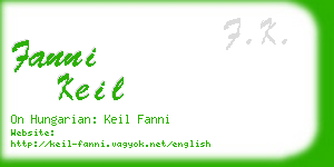 fanni keil business card